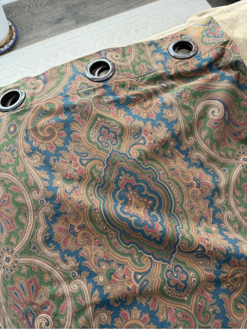 Vtg Ralph Lauren Brianna Paisley Full/Queen Comforter 2 Pillowcases & 2 Drapery